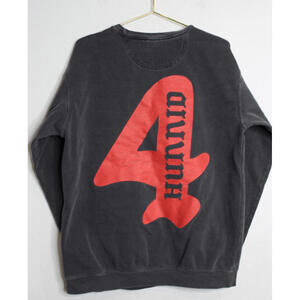 4HUNNID Charcoal Crew Neck Pullover Sweater - Medium